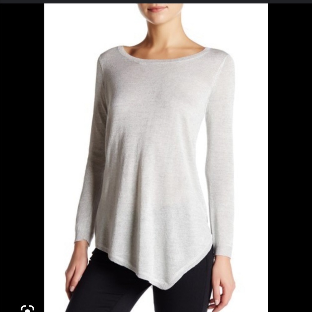 Joie Timbrel Silver Asymmetrical Sweater